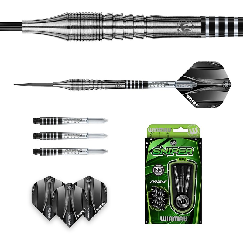 WINMAU Sniper 23 Gram Professional Tungsten Darts with Flights and