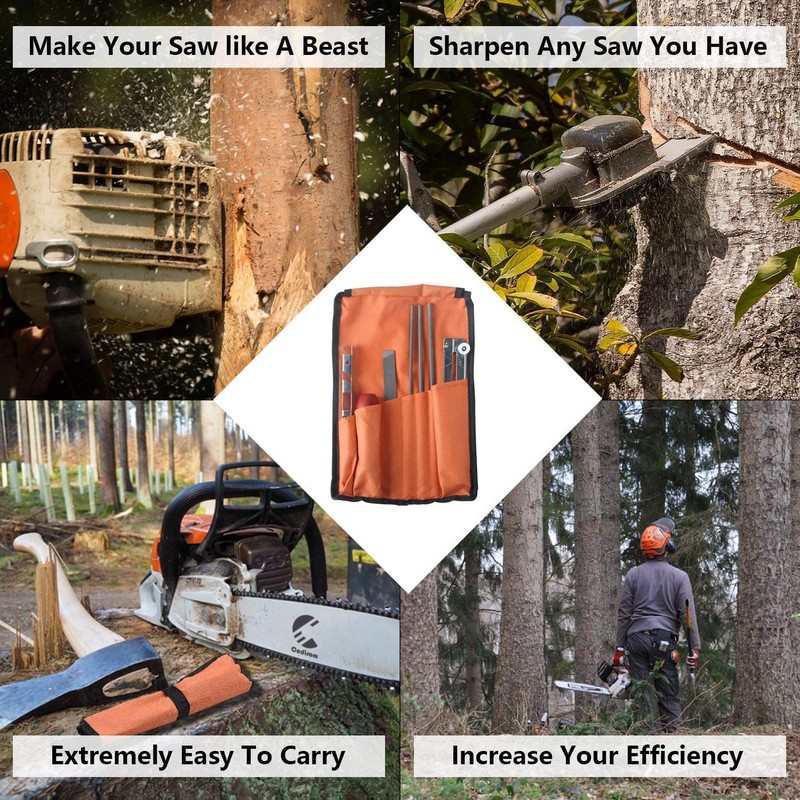 Chainsaw Sharpening Files Kit Universal Compatible with Sti-hl Chainsaw with