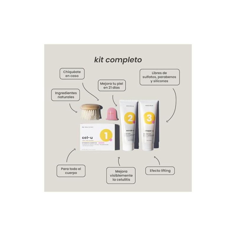 Kit para celulitis con Ventosa Azala Cup + Cepillo Azala
