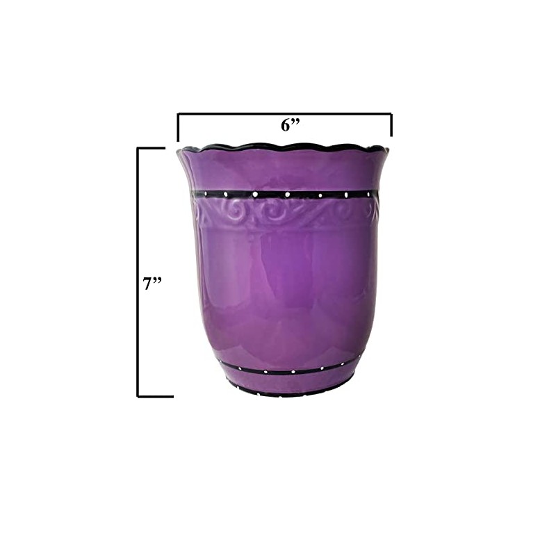 ACK PURPLE RUFFLE UTENSIL HOLDER 86039
