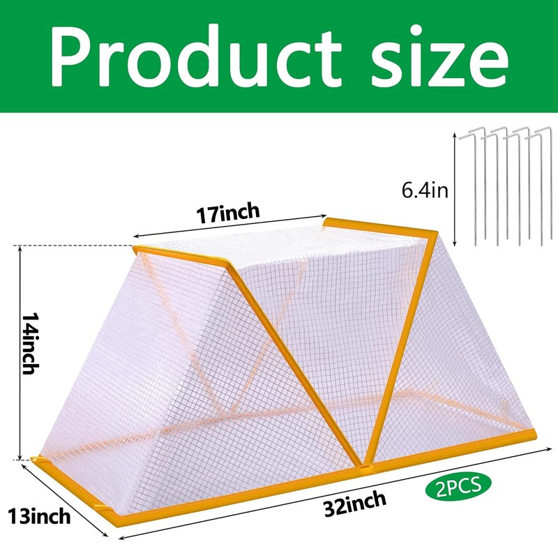 2 Pcs Garden Row Accelerator Plants Cover, 32" x 13"