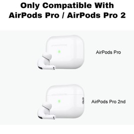 Zvorgath Dust Guard - Dust-Proof Film Compatible with AirPods Pro 2 & AirPods Pro - Ultra Slim, Protect from Iron/Metal Shavings (2 Set, Black)