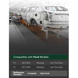 YHTAUTO Front Bumper Reinforcement Impact Bar Steel Compatible with Ford Mustang 2015-2018, Bumper Face Bar Reinforcement Beam