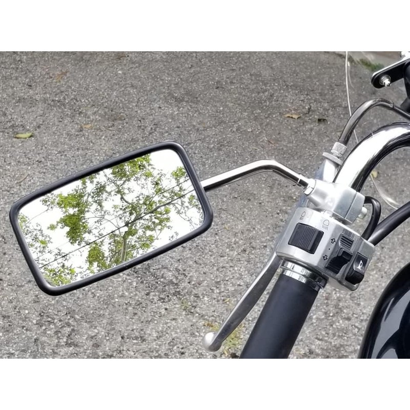 10 mm Bolt Chrome Motorcycle Universal Handlebar Rear view Side