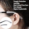 Lyqaq 8PCS Anti-Slip Eyeglass Ear Cushions - Soft Cotton Temple