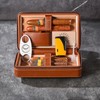 WANTHER Leather Cigar Case, Travel Humidor Holds 6 Cigars, Brown