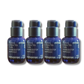 Innisfree Retinol Green Tea PDRN Skin Booster Ampoule 40ml 4pcs / 이니스프리 레티놀 그린티 피디알엔 스킨부스터 앰플 40ml 4개