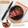 48-Piece Black Silverware Set with Steak Knife, Black Flatware Sets