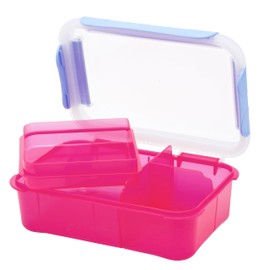 Smash Bento Lunch Box, Pink, 1.6 Liter Capacity