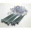 Corrugated Pan Head Roofing Screws with Strap Caps (25, Clear,