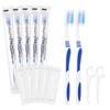 SLequipo 50 Prepasted Disposable Toothbrushes with Dental Floss Individually Wrapped