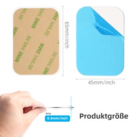 MIN CI 80Stück Handyhalterung Auto Magnet, 65x45x0.4 Handy Magnetplatte Metallplatte Handy Magnete Rechtecke Magnet für HandyhüLle Magnete Klebepads
