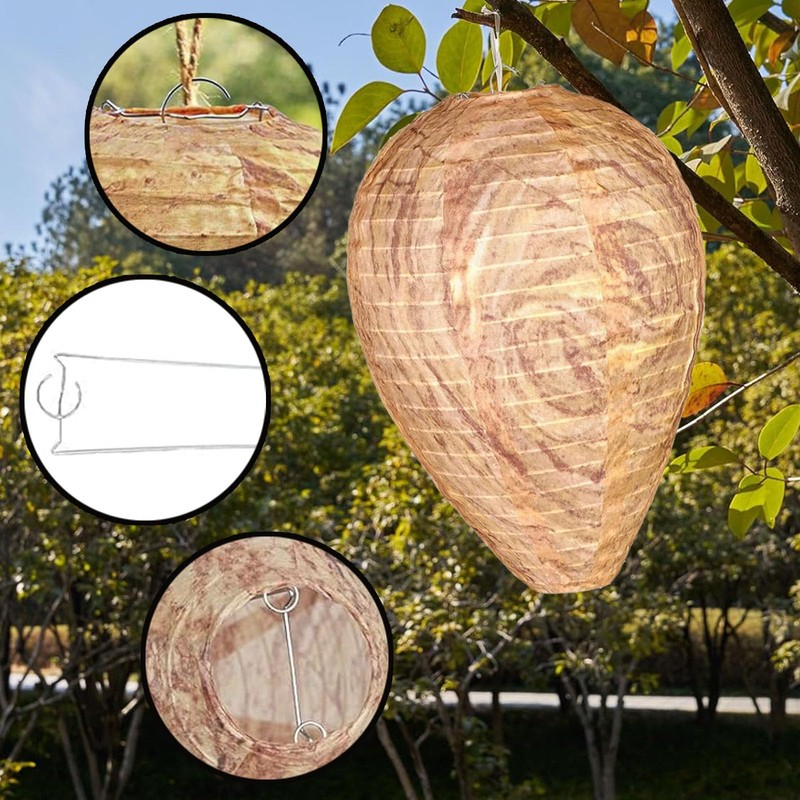 Pack of 6 Dummy Wasp Nest, Weatherproof, Hornet Nest Dummy