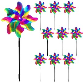 KOKMEYA Reflective Bird Repellent Pinwheels, 7.1 inches in Diameter,Gradient Color 8-Blade Reflective Windmill, Outdoor Bird Deterrent, High Reflective Effect, for Yard, Balcony, Garden, Scare Birds.