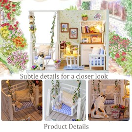 DIY Miniature House, Miniature House, DIY Model Making Craft Kits, Gifts for Boys, Girls, Adults, for Decorating Desks, Bookshelves, etc.
