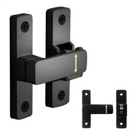 Schiebetür Schloss,Türriegel Innen,90/180 Grad Edelstahl-Riegelschloss,Heavy Duty Schloss Kupplungsschloss,Rechtwinkliges Schloss für Schiebetüren,Fenster,Schränke,Gartentüren