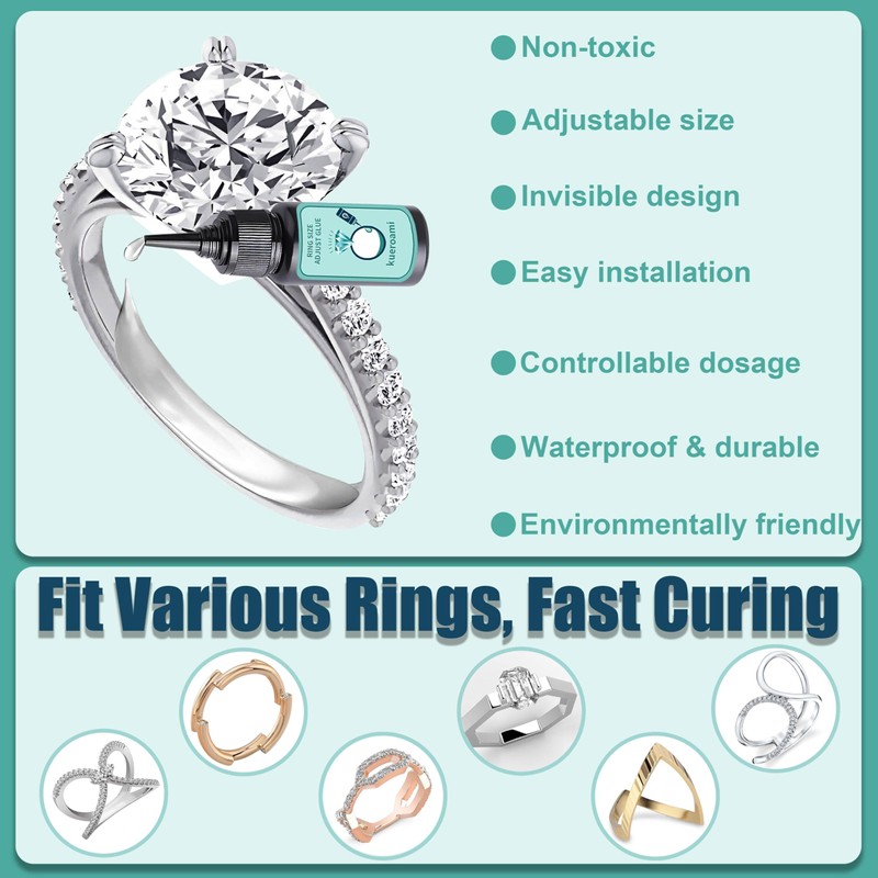 Ring Sizers for Loose Rings, Ring Adjuster Gel Fit Any