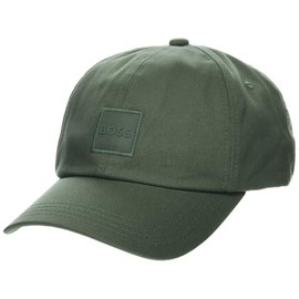 BOSS Men's Tonal Square Logo Cotton Twill Hat, Arugula Green, One Size