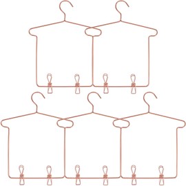 EXCEART 5 Sets Doll Hanger Clothes Hanger Accessories Little Hangers Mini Hangers Coat Hanger Dress Outfit Girl Dolls Doll Stands for 18 Inch Dolls Iron Baby Clothing Support Miniature