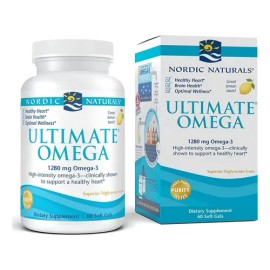 Suplemento Ultimate Omega 3 Nordic Naturals 1280mg 60cap Sabor Limón