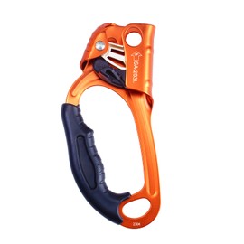 S.E.PEAK Hand Ascender CE Certified Strong Rappelling Gear Equipment with Ergonomic Rubber Handle for Rock Climbing Tree Arborist, Climbing Rescue Caving, Mountaineering, 8~13MM Rope, Right/Left Hand