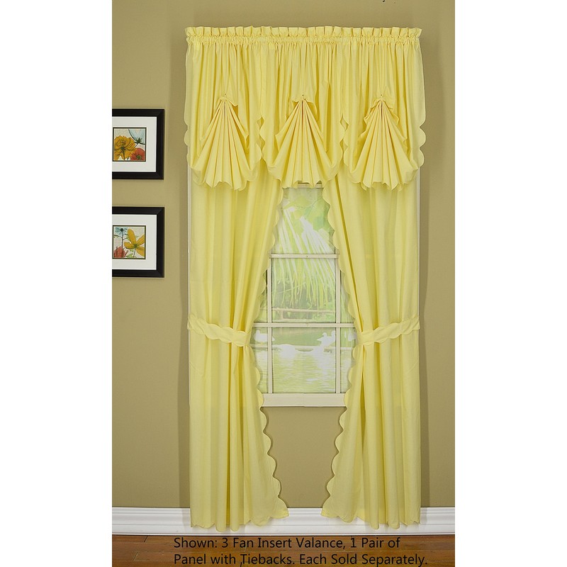 Today's Curtain, Orleans Scallop Curtain, Buttercup 45" Panel Pair and