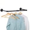 RSFMAS Wall Mounted Clothes Rack, Industrial Pipe Clothing Hanger 28