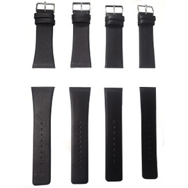 NZZXTO Replacement Leather Watch Band for Skagen Unisex Watches with Screw （28mm Black