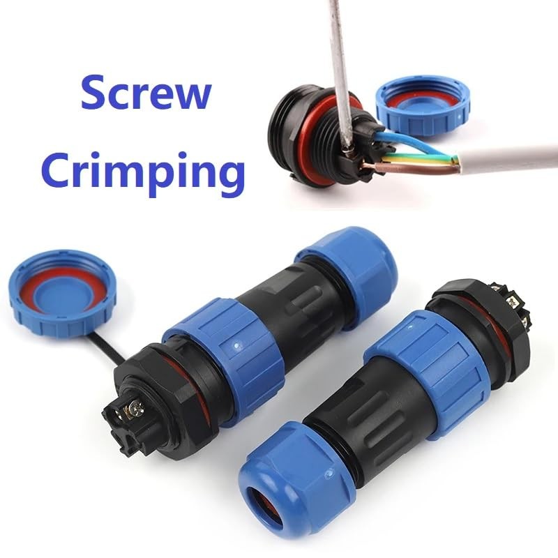 MiJunHD No Soldering Screw Crimping LD20 Rear Nut Aviation Connector,