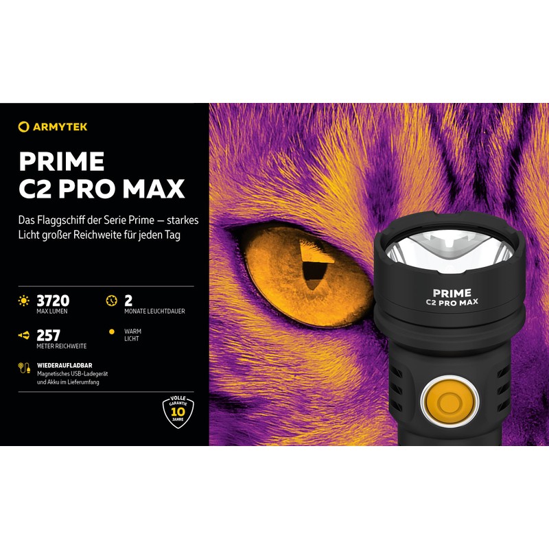 Armytek EDC Prime C2 Pro Max Torch Warm White 3720
