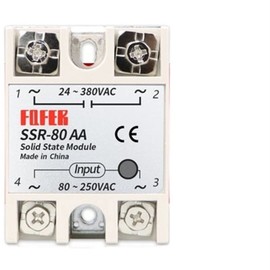 MESKEL 10A 25A 40A 60A AC-AC Single Phase Solid State Relay AC SSR SSR-10AA SSR-25AA SSR-40AA SSR-60AA 80-250VAC 220V to 24-380V AC (Size : SSR-80AA)