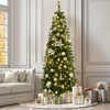 YITAHOME Pre-Lit Artificial Pencil Christmas Tree 7.5 FT with Remote,
