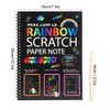Scratch Paper Note 3Pcs Juego de Notas Multicolor Libros Libros