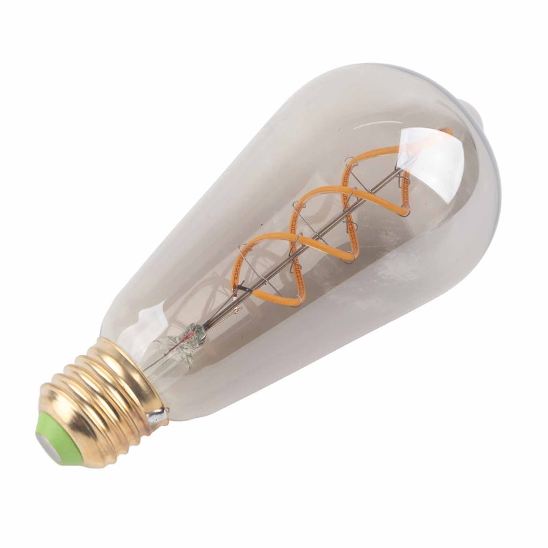 ST64 Light Bulb Vintage Dimmable 360lm Warm Light LED Filament
