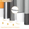 BTTN Orange Fabric Shower Curtain, Modern Geometric Neutral Cloth Shower