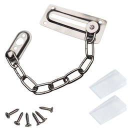 1-Stück-Türkettenschloss, 6 Schrauben, 2-Teiliger Türveranstalter, Edelstahlkettenschloss, Heizgeräusch-Sicherheits-Türschnalle, Geeignet Für Schlafzimmer Und Wohnungen.