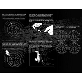 OxGord 17 inch Wheel Skins for 2019-2022 Chevy Silverado 1500 (Set of 4) Impostor Wheel Covers for 17 inch Gloss Black ABS Wheels- Auto Tire Replacement Exterior Cap Cover