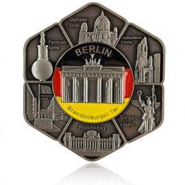 Metal Magnet Berlin Typical Capital Souvenir Fridge Magnet Designed in Germany