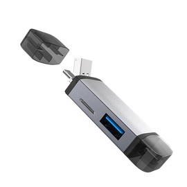 CAXUSD Multi-Functional USB OTG Card Reader Adapter for Phone Tablet Laptop High-Speed Data Transfer Supports Cards Portable and Versatile Memory Access