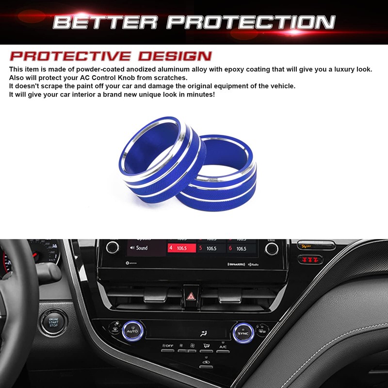 x xotic tech 2pcs Centre Console AC Climate Control Knob