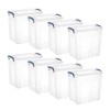 Superio Clear Storage Bins with Lids, 20 Quart BPA Free