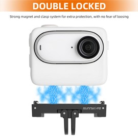 LICHIFIT Magnetic Quick-release Adapter Mount for Insta360 GO 3 Sport Camera Foldable Adapter Holder Stand 1/4 Screw and 2-Prong Changeable Interface Conversion Adapter