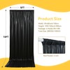 20x10 ft Wrinkle Free Black Sequin Backdrop Curtain for Parties,Thick