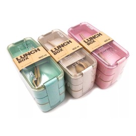 Monzó Lonchera 3 Niveles ,fiambrera, Lunch Box, Antiderrames