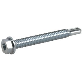 Power Pro 116128 Premium Star Drive Hex Washer Sheet Metal Screws 1lb, Silver