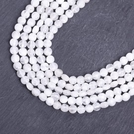 FONNEY 4mm Faceted Natural Stone Beads for Jewelry Making AAA Quality Gemstone Beads Mix Moonstone Beads 100pcs Micro Laser Cut Round Loose Beads Charms for DIY Jewelry 16.5''Healing Stone Beads