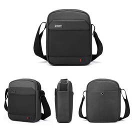 BAIGIO Men's Shoulder Bag Small Men's Shoulder Bag Corssbody Bag for Work Travel Everyday Life, A - Black, Utility