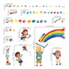 decalmile Children's Rainbow Wall Sticker, Quotes, Inspirational Learning Handprint Wall