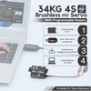 AGFRC 34KG Waterproof Low-Profile RC-Steering-Servo - 16.8V Direct Power High