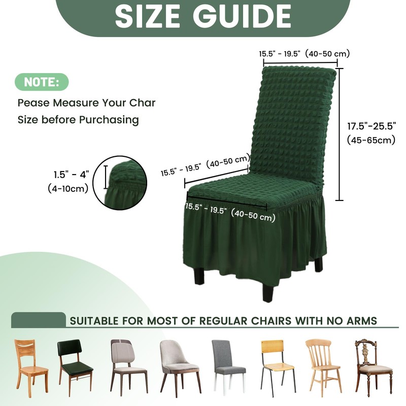 Rakila Stretch Washable Chair Covers for Dining Room Set of